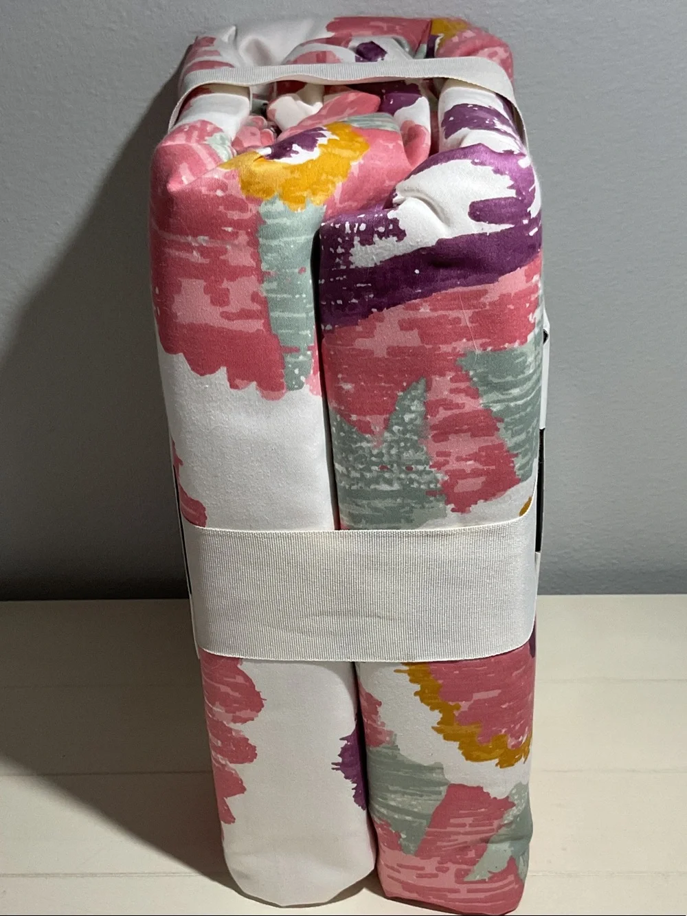 Threshold Floral Brushstroke Cotton Duvet Cover - Pink, Purple & Gold
